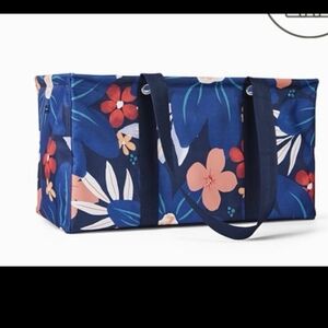 Thirty-One Large Utility Tote in midnight floral